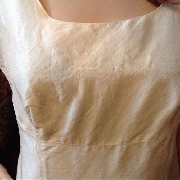 Jane Seymour cream dress, size 8P, fully lined - Picture 5 of 8